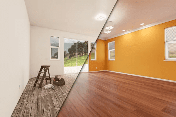 Beautifully painted interior room
