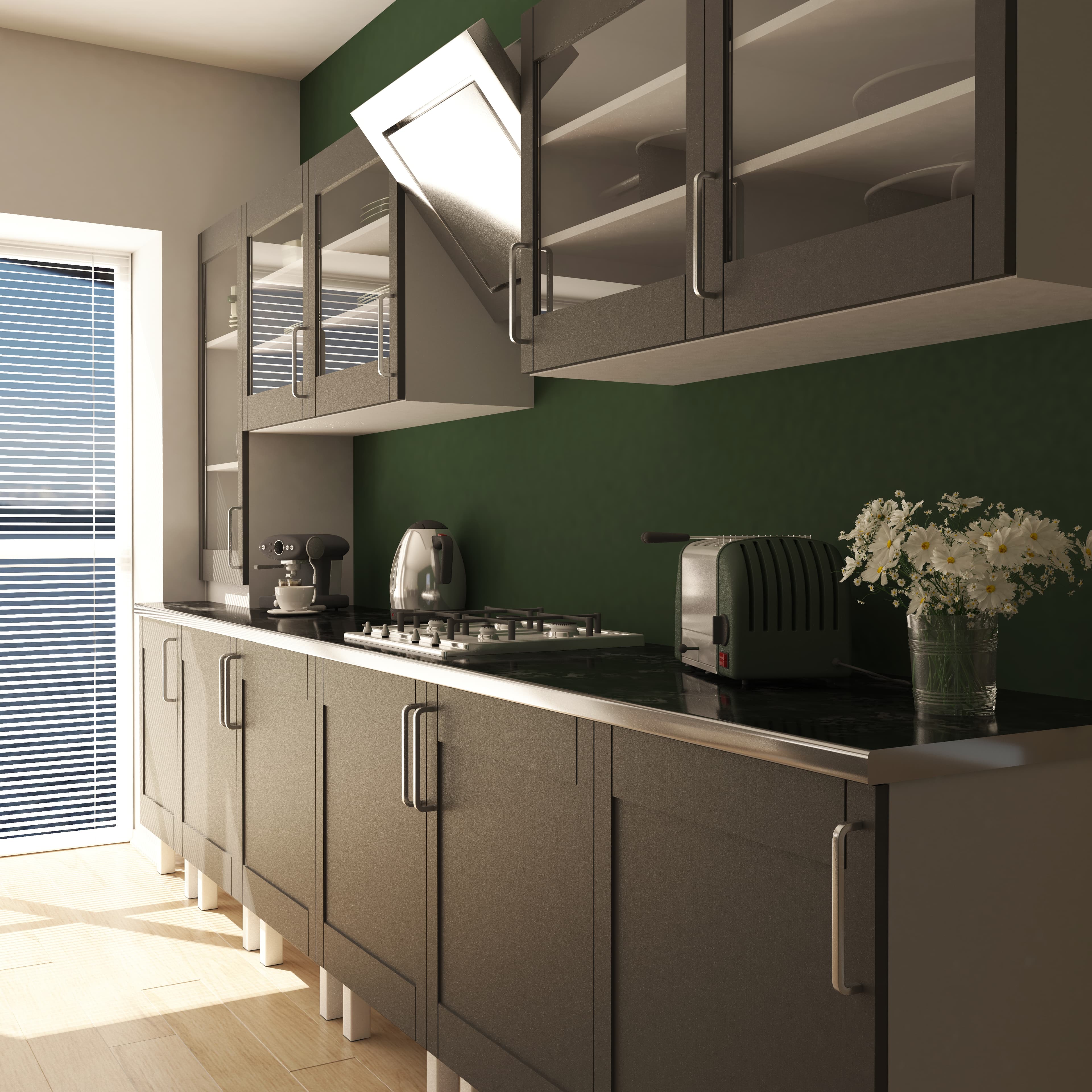 Laundry room cabinets painting and finishing service